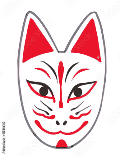 きつねの面