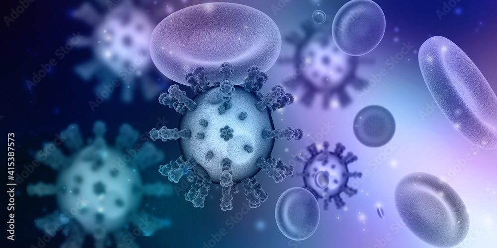 3d render Corona virus microscopic view 3d render Corona virus microscopic view