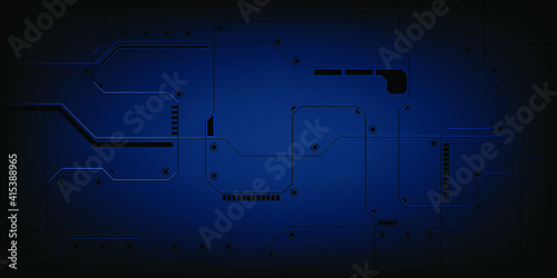 Abstract futuristic blue iron tech architecture hi tech digital technology background.Vector illustrations.