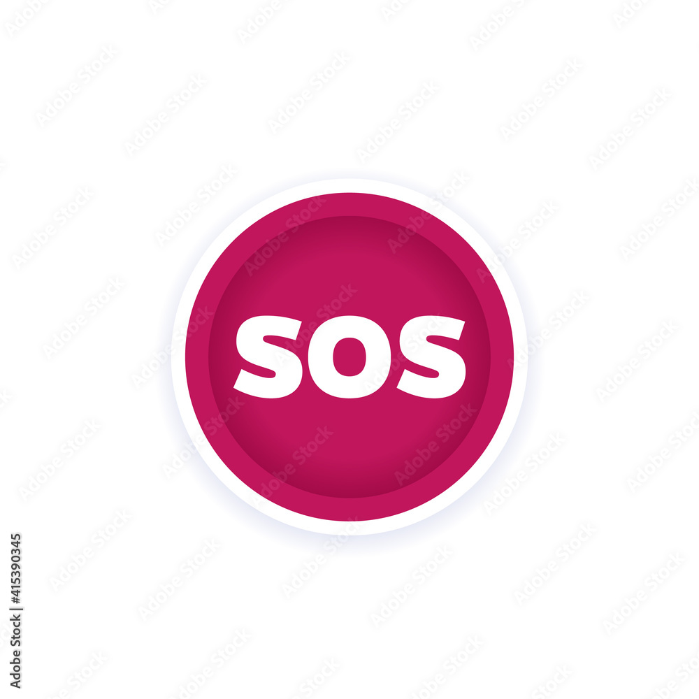 sos button, emergency, vector design sos button, emergency, vector design