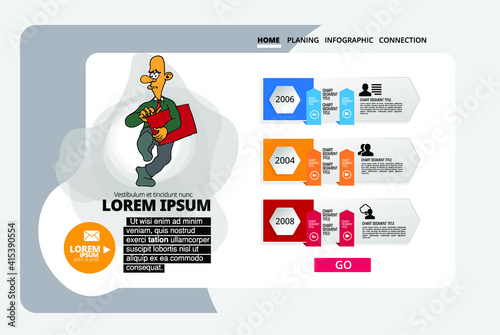Business concept for internet banners, social media banners, headers of websites, vector illustration 
