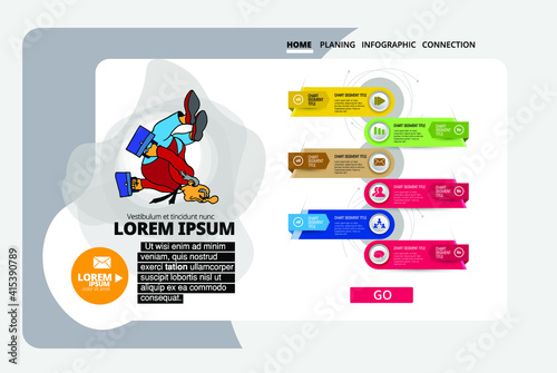 Business concept for internet banners, social media banners, headers of websites, vector illustration 