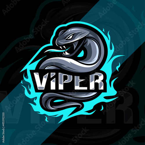 Viper mascot logo esport design