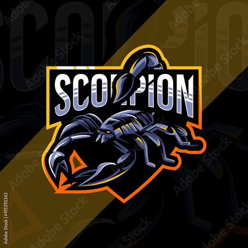 Scorpion mascot logo esport design