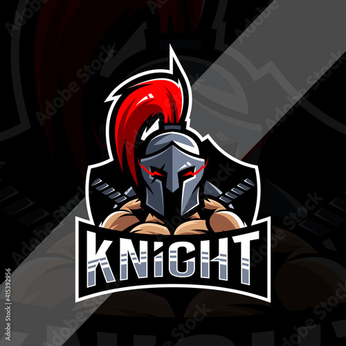 Knight mascot logo esport design