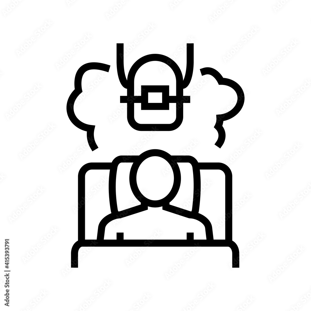 insomnia tooth braces line icon vector. insomnia tooth braces sign. isolated contour symbol black illustration insomnia tooth braces line icon vector. insomnia tooth braces sign. isolated contour symbol black illustration