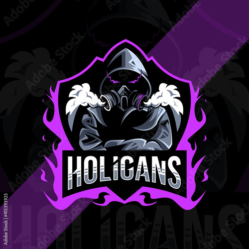 Holigans mascot logo esport design