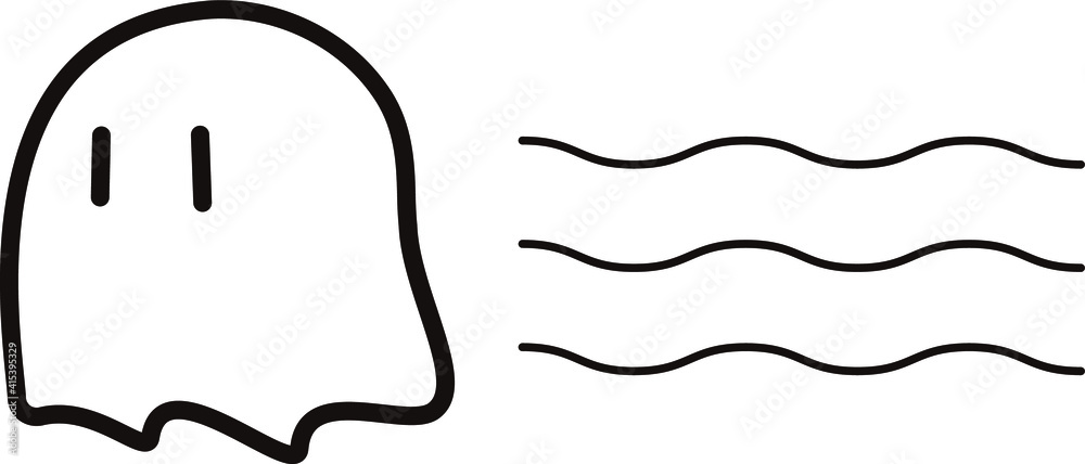 とても可愛いおばけのベクターイラスト とても可愛いおばけのベクターイラスト
