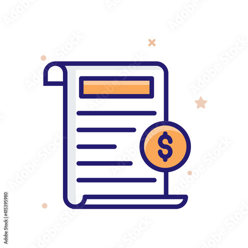 Free Download Income Report vector outline icon style illustration. EPS 10 file - GFXLoad