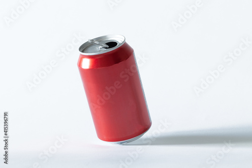 Empty can of soda or beer isloated