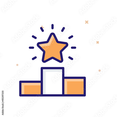 Position holder vector outline icon style illustration. EPS 10 file