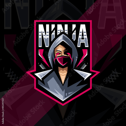 Ninja mascot logo esport design