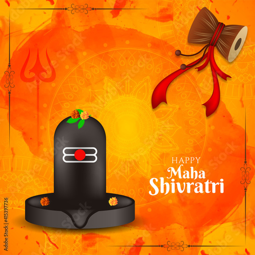 Maha Shivratri traditional festival greeting background photo