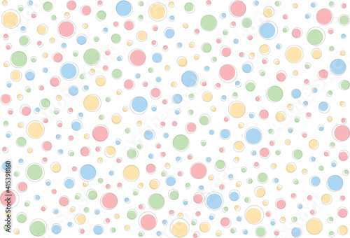 Spring background with color dots. Simple seamles pattern with polka dot.