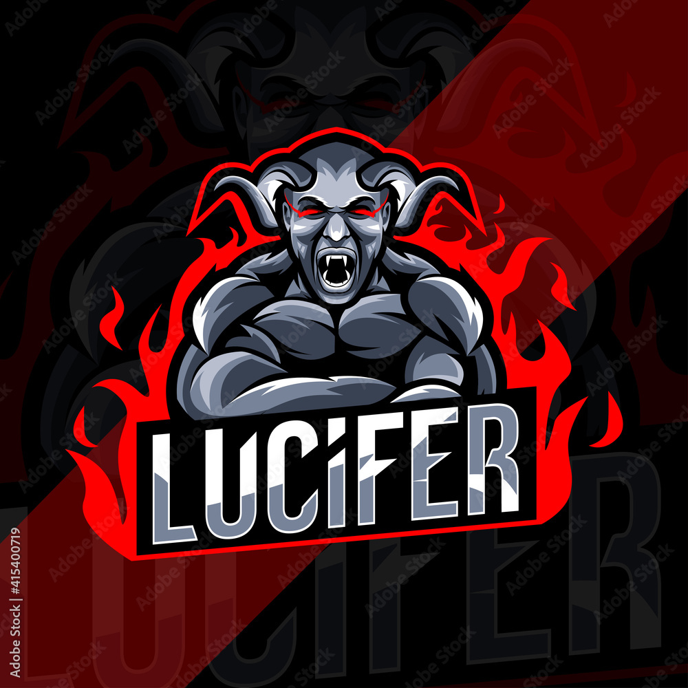 Lucifer mascot logo esport Lucifer mascot logo esport