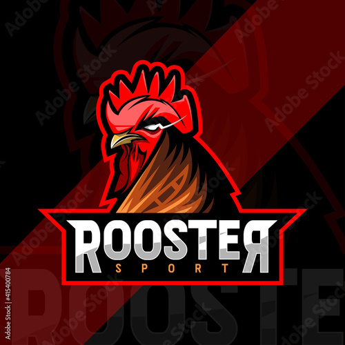 Rooster mascot logo esport templates