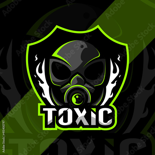 Toxic mascot logo esport design