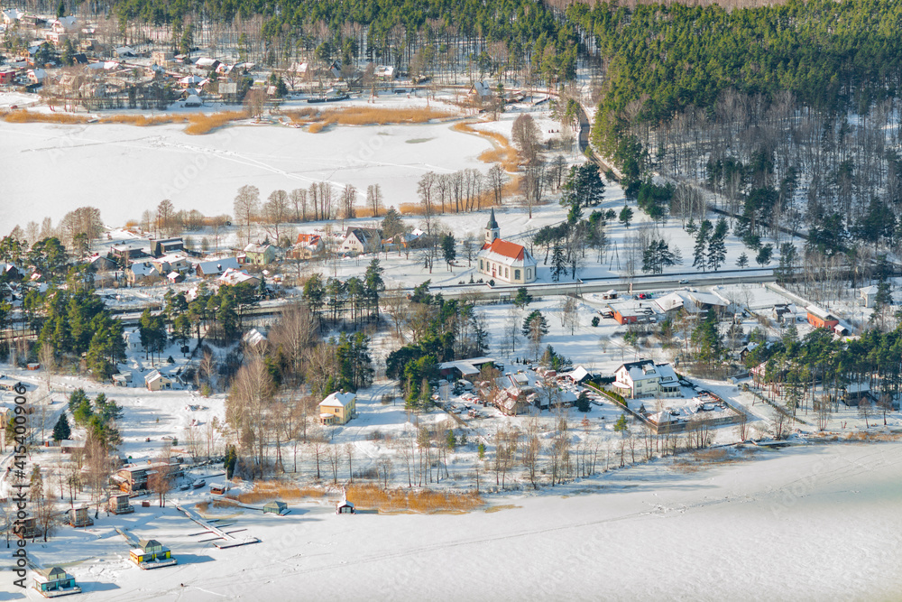 Obraz premium aerial view over the