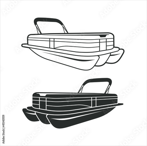 a collections of family boat recreation, vector art.