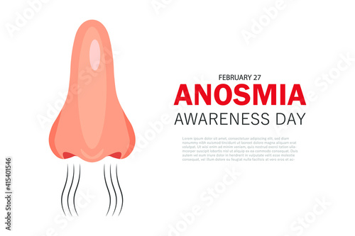Anosmia Awareness Day vector illustration, 27 February. photo