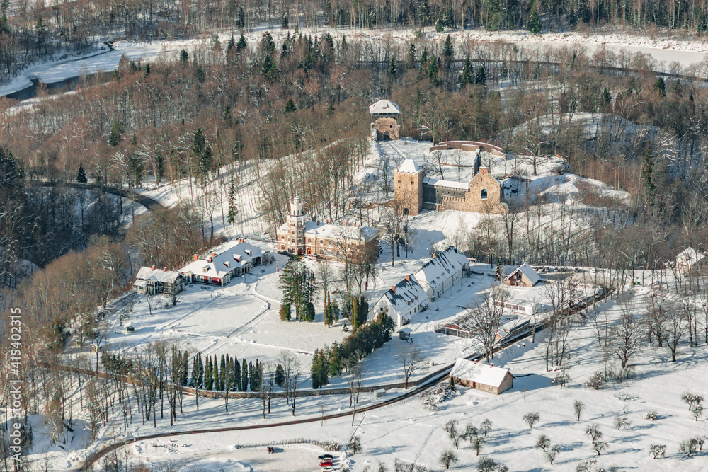 Obraz premium aerial view over the