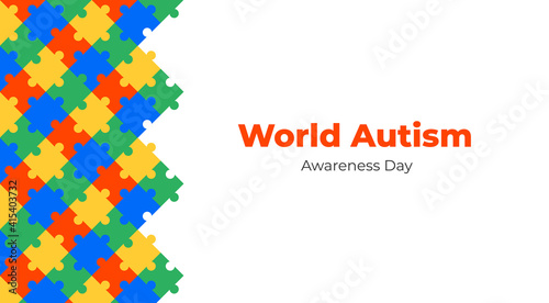 World Autism awareness day background. Can be used for banners, backgrounds, badge, icon, medical posters, brochures, print and health care awareness campaign for autism. vector illustration