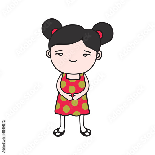 Doodle Girl Illustration