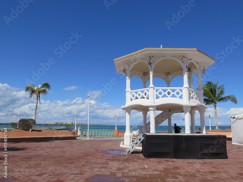 a pavillon at the Malecon in La Paz in Baja California Sur in the month of January, Mexico