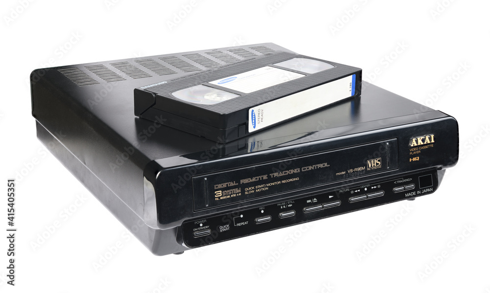 MINSK BELARUS-04.20.2020: Old AKAI model VS-R9EM video recorder isolated on  white background. Stock Photo | Adobe Stock