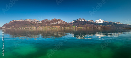 Fotografie, Obraz Panorama du lac d'Annecy depuis Sevrier