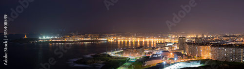 coruña city at night