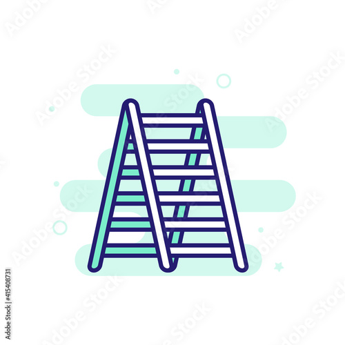 Stepladder vector filled outline icon style illustration. EPS 10 file