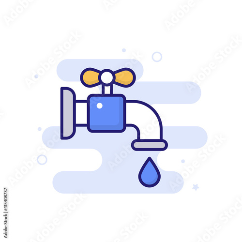 Water Null vector filled outline icon style illustration. EPS 10 file photo