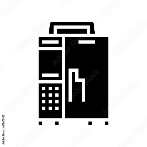 infusion pump glyph icon vector. infusion pump sign. isolated contour symbol black illustration