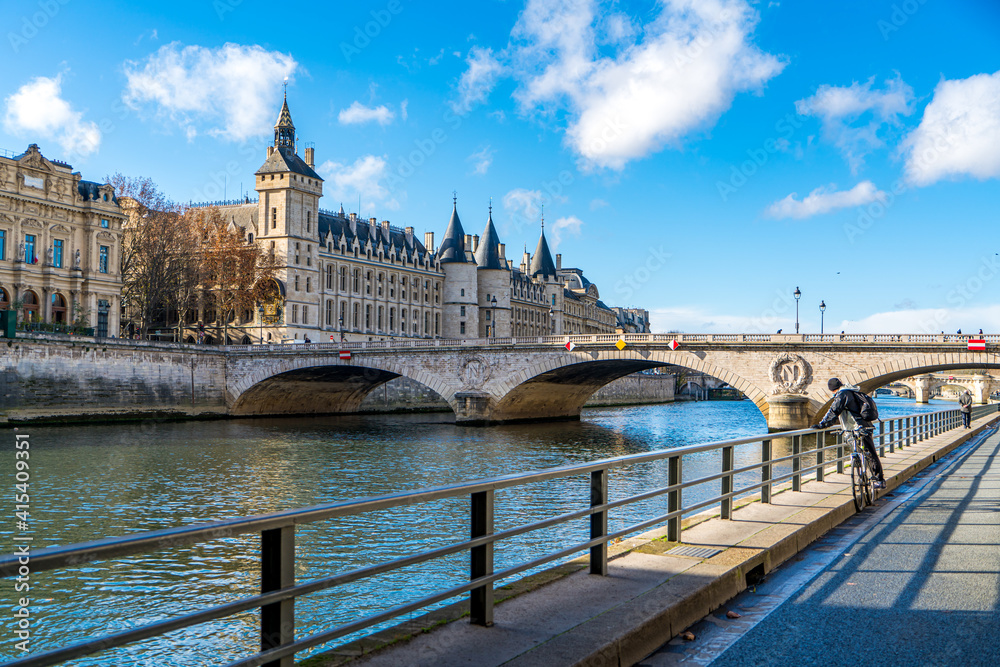 France, Paris, La Conciergerie is the old medieval Royal Palace in the center of Paris.