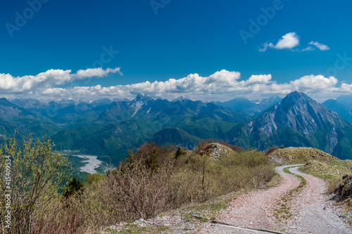 Panorama from the top of the mountain, Friuli-Venezia Giulia, Italy