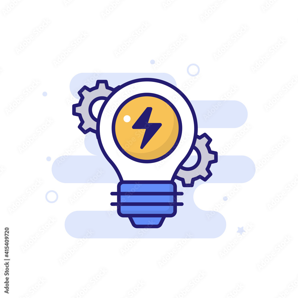 Fototapeta premium Idea vector filled outline icon style illustration. EPS 10 file