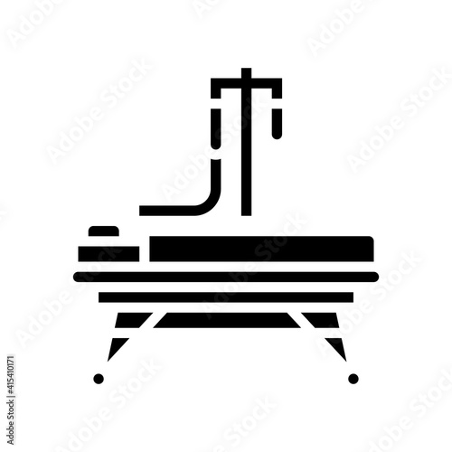 resuscitation stretcher glyph icon vector. resuscitation stretcher sign. isolated contour symbol black illustration