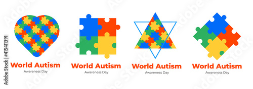 World Autism awareness day background. Can be used for banners, backgrounds, badge, icon, medical posters, brochures, print and health care awareness campaign for autism. vector illustration