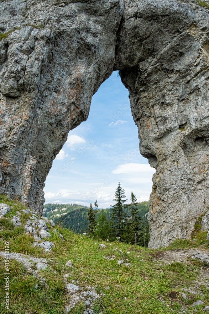 Biggest rocky window, Ohniste, Low Tatras mountains, Slovakia