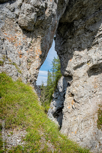 Biggest rocky window, Ohniste, Low Tatras mountains, Slovakia photo