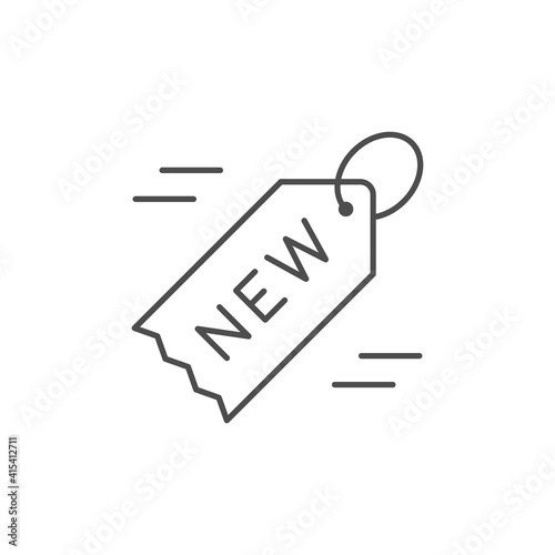 New tag line outline icon