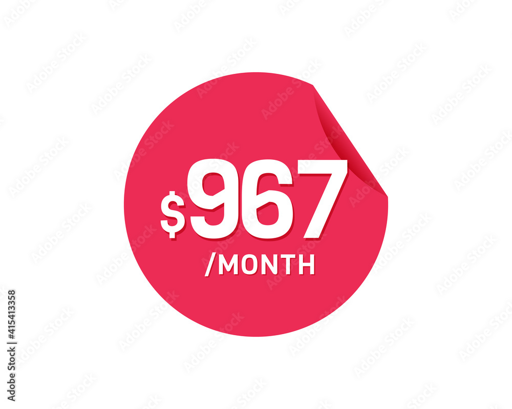 $967 Dollar Month. 967 USD Monthly sticker $967 Dollar Month. 967 USD Monthly sticker