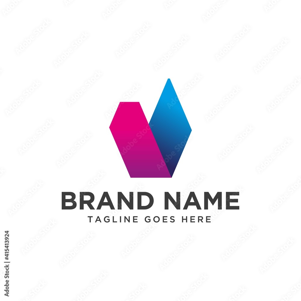 Modern letter V logo vector template. EPS10. Modern letter V logo vector template. EPS10.