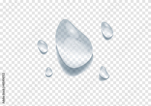 realistic water drop vectors isolated on transparency background ep86