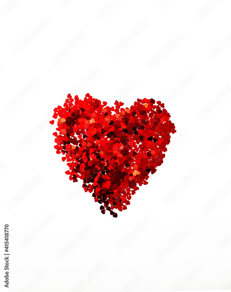 red heart made of sparkles, in the form of hearts red heart made of sparkles, in the form of hearts