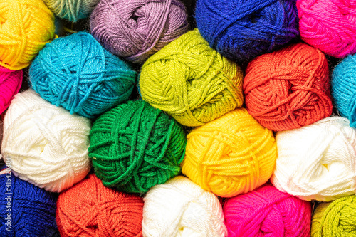 crochet and knitting wool and yarn