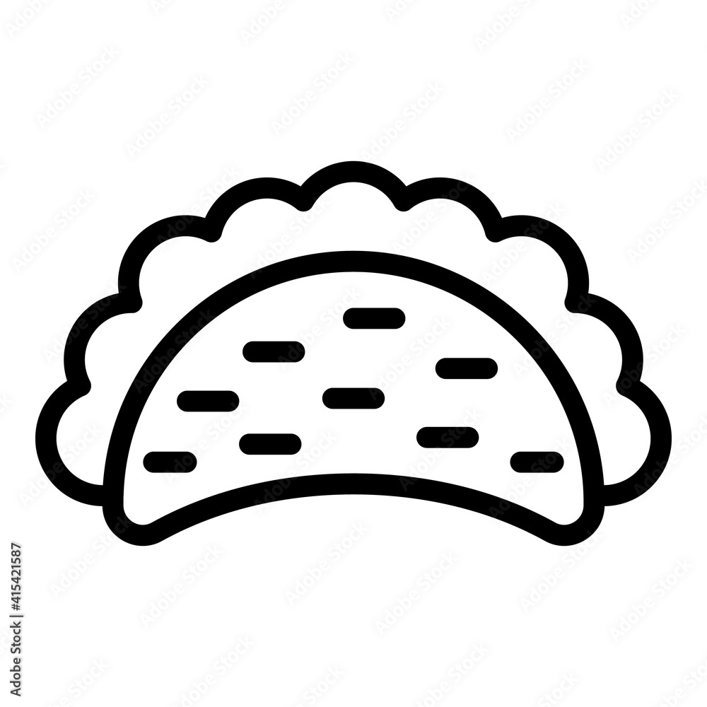 Healthy taco icon. Outline healthy taco vector icon for web design isolated on white background Healthy taco icon. Outline healthy taco vector icon for web design isolated on white background