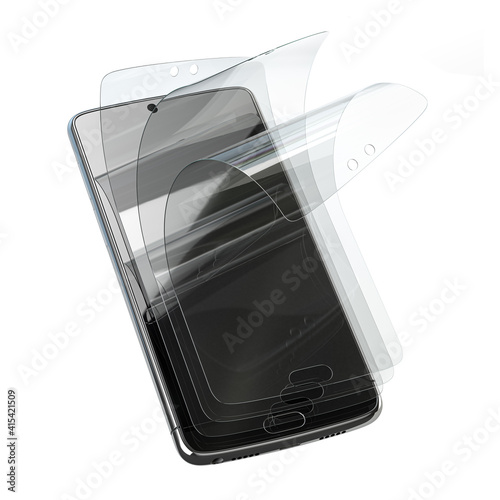 Obraz na plátně Smartphone screen protector glass or film cover