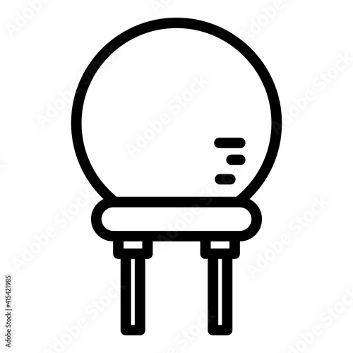 Circuit resistor icon. Outline circuit resistor vector icon for web design isolated on white background